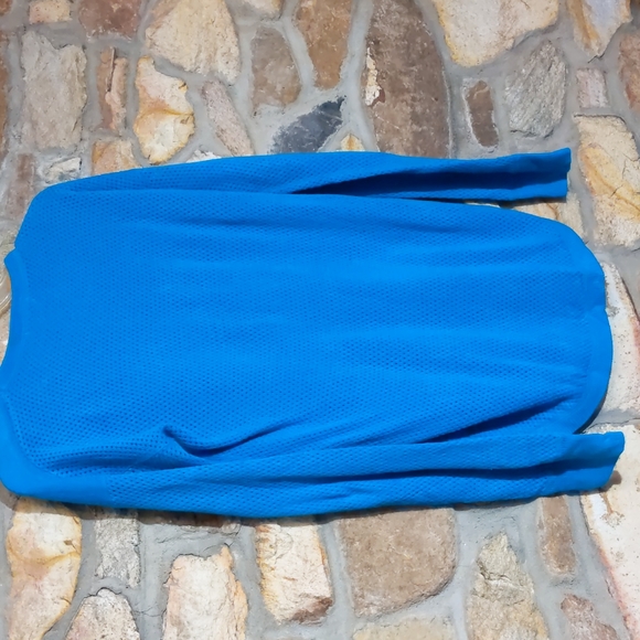 Sweet Romeo Teal Open Stitch Crewneck Sweater - Picture 8 of 11